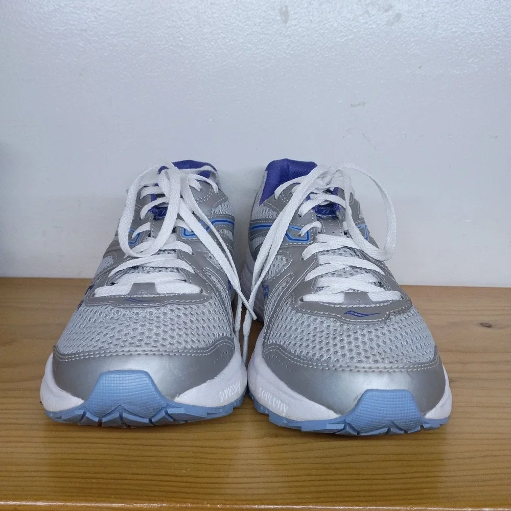 Saucony Cohesion 11 Women's Size 8 Gray Purple Running Shoes Sneakers S10420-6